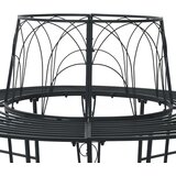  Klupa pod drvetom 8-Broj sjedala Ø 160 x 89 cm Čelik Crna | shoptok.hr