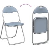  Sklopiva stolica 2 pcs Sivi 48 x 43 5 x 81 cm Lažna koža - Sivi 2 | shoptok.hr