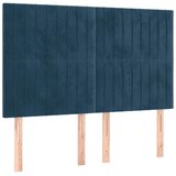  s oprugama i madracem tamnoplavi 140x200 cm baršunasti | shoptok.hr