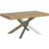 Itamoby   Volantis (90x160/420 cm) - hrast, barva nog: bela, zelena - raztegljiva jedilna miza, (20842346) Cene