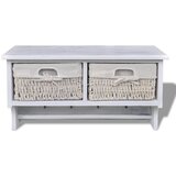  Zidna polica bijela 60 x 23,5 x 33 cm od drva paulovnije | shoptok.hr