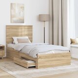 Krevetna konstrukcija s ladicama Sonoma hrast 75 x 190 cm | shoptok.hr