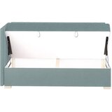Ghado Plavi kutni dječji krevet s prostorom za odlaganje s madracem 90x200 cm Snugi - | shoptok.hr