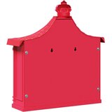  Stenska Poštna Škatla Rdeča 40,5 x 16 x 45 cm Lit aluminij, (5000133025) | Shoptok.si