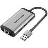 Vention USB 3.0 Hub sa 3 ulaza USB3.0 i Gigabit Ethernet ulazom - Sivi | ePonuda.com