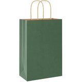  Papirnate vrećice 250 kom s ručkama zelene 21x11x31 cm | shoptok.hr