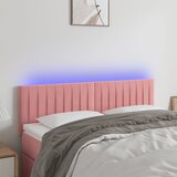 The Living Store led posteljno vzglavje roza 144x5x78/88 cm žamet - led vzglavje, (21418950) Cene