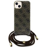Guess IML 4G Printed Crossbody Popruh Zadní Kryt pro iPhone 15 Brown Ovitek za telefon Vijolična | Shoptok.si