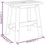  Stolac pravokutni 45 x 29 x 45 cm od masivnog drva bagrema | shoptok.hr