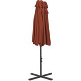 Vanjski suncobran s aluminijskim stupom 460 x 270 cm terakota | shoptok.hr