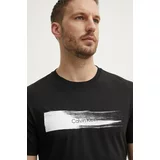 Calvin Klein Pamučna majica za muškarce, boja: crna, s tiskom, K10K113113