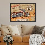 Wallity uramljena slika route 66, 35x45 cm | ePonuda.com