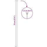 vidaXL Komplet ograje za ribnik 5 pcs Zelena 100 x 50 cm Jeklo | Shoptok.si