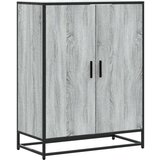 vidaXL Omarica za čevlje siva sonoma 75x38x97,5 cm inž. les in kovina | Shoptok.si