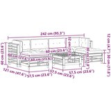  Set lounge namještaja za vrt 7 pcs Vosak Smeđa Masivna borovina - Vosak smeđa bor | shoptok.hr