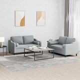  2-dijelni set sofa s jastucima svjetlosivi od tkanine | shoptok.hr
