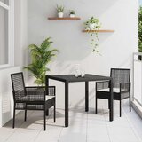  Vrtni set za objed 3 pcs Crna poliratan | shoptok.hr