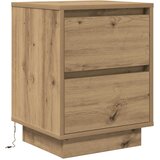  Noćni ormarići s LED svjetlima 2 kom boja hrasta 38x34x50 cm | Eponuda.com
