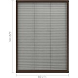  Zaslon protiv insekata za prozore aluminijski smeđi 80 x 120 cm | shoptok.hr