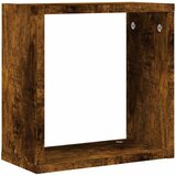  Zidne kockaste police 4 kom dimljeni hrast 30x15x30 cm | Eponuda.ba