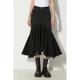Vetements Traper suknja Denim Midi Skirt boja: crna, mini, širi se prema dolje, WE64SK700B