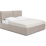 Bonami Selection Oblazinjena zakonska postelja taupe z odlagalnim prostorom z ležiščem/roštom 160x200 cm Thessa Pillow - Cene