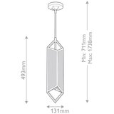 Elstead Lighting VISEČA SVETILKA Alora 13,1/49,3 cm 60 W E27 | Shoptok.si