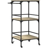 Furnova Kuhinjski voziček sonoma hrast 60,5x50x105 cm inženirski les, (21951331) | Shoptok.si