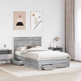 vidaXL konstrukcija postelje siva sonoma 120 x 200 cm konstruiran les, (5000103656) | Shoptok.si