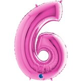  balon broj 6 roze sa helijumom Cene