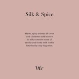WoodWick Silk & Spice mirisna svijeća s drvenim fitiljem 453.6 g | shoptok.hr