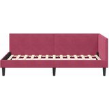  Kutni okvir kreveta Vinska crvena 90 cm x 190 cm Baršun | shoptok.hr