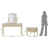 Mauro Ferretti Kozmetična miza iz masivnega bora 45x120 cm Luxury – | Shoptok.si