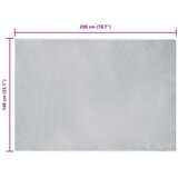 vidaXL Faux Rabbit Fur Rug Siva 140 x 200 cm Poliester | shoptok.hr