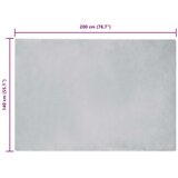 vidaXL Umetno zajčje preproga Siva 140 x 200 cm Poliester | Shoptok.si