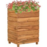  Povišena gredica 50 x 40 x 72 cm reciklirana tikovina i čelik | Eponuda.com