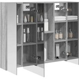  Kupaonski ormar s ogledalom Zidne Siva Sonoma 80 x 14.5 x 70 cm | shoptok.hr
