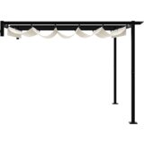  Zidni gazebo Krema 3 x 3 m Čelik | shoptok.hr