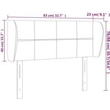  Vzglavje z ušesi svetlo sivo 83x23x78/88 cm žamet, (20738904) | Shoptok.si