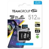 Micro TeamGroup micro SDXC 512GB UHS-I ELITE +SD adapter TEAUSDX512GIV30A103 cene
