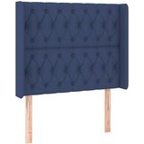 Maison Chic vzglavna omarica - nočna omarica - posteljna omarica z ušesi modro 103x16x118/128 cm blago, (21711381) Cene