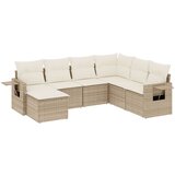 Maison Chic Seti vrtnega pohištva - Vrtna garnitura - Vrtni pohištvo set 7-delna z blazinami bež poli ratan, (21802808) | Shoptok.si