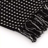  Pamučni pokrivač na kvadratiće 125x150 cm crni | shoptok.hr