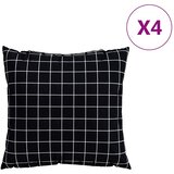  Jastučići za raspršenje Kockasto 4 pcs Crna Karirana 40 x 40 cm | shoptok.hr