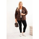 Kesi Włoski Women's Plus Size cotton zip-up hoodie brown | Shoptok.si