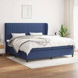  Box spring postelja z vzmetnico modra 200x200 cm blago, (20895312) | Shoptok.si
