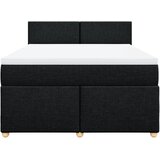  Krevet s oprugama i madracem crni 160x200 cm od tkanine | shoptok.hr