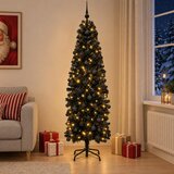  Umjetno usko božićno drvce s kuglicom 180 cm 300 LED lampica | shoptok.hr