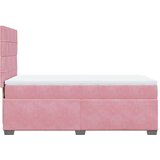 vidaXL Box spring postelja z vzmetnico roza 90x190 cm žamet | Shoptok.si