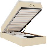  Otomanski okvir kreveta s madraca krem 80x200cm od tkanine | shoptok.hr